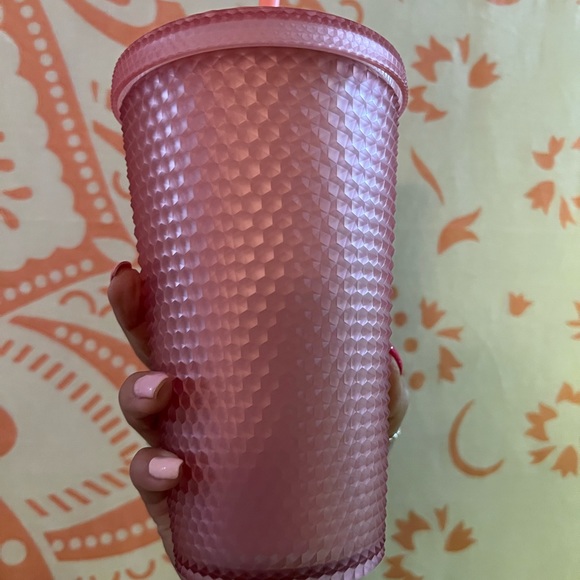 BRAND NEW WITH TAGS! STARBUCKS pink lemonade soft touch studded tumbler set - Picture 3 of 7